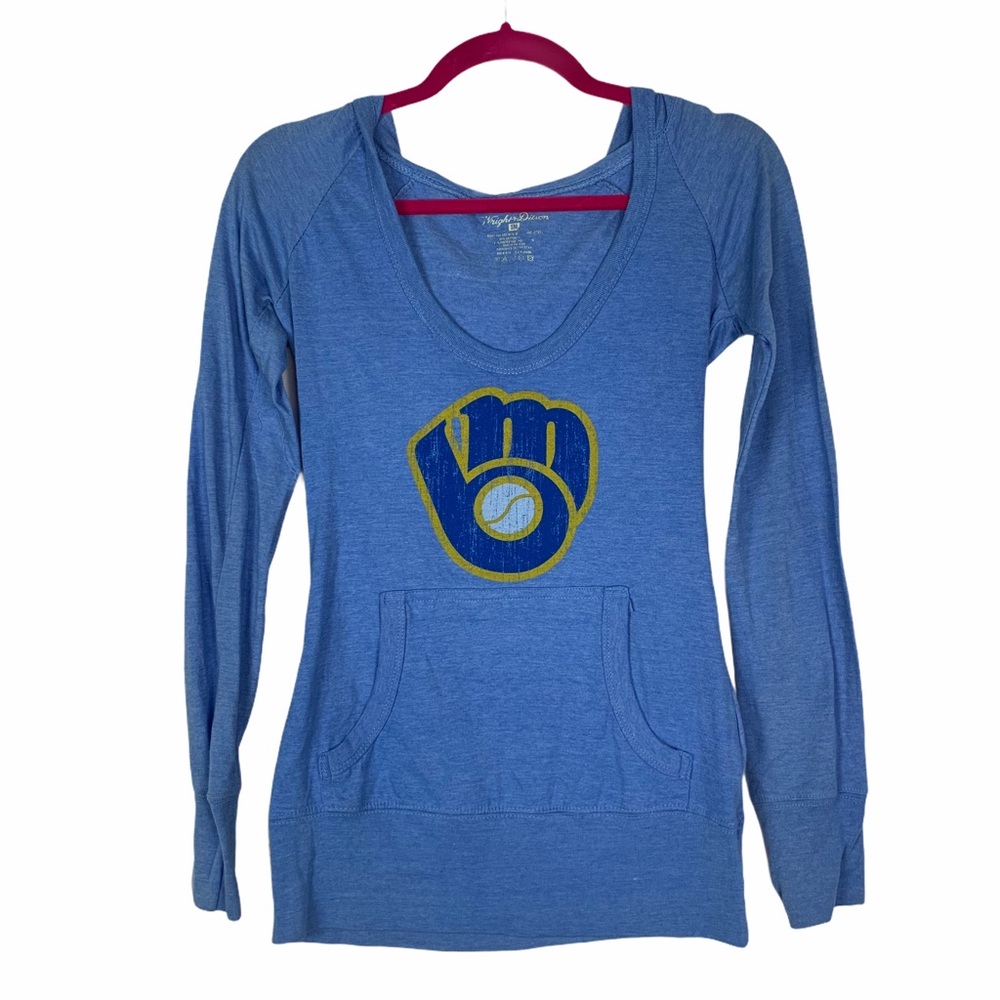Wright & Dotson Milwaukee Brewers MLB Blue Hoodie